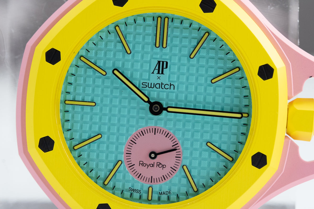 Audemars Piguet x Swatch OTG ROZ SSX03J100N Royal Pop Bioceramic Mechanical Watch