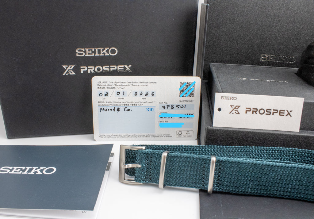 Seiko Prospex SPB501J1 1965 Heritage Diver PADI Special Edition Green Dial 40mm