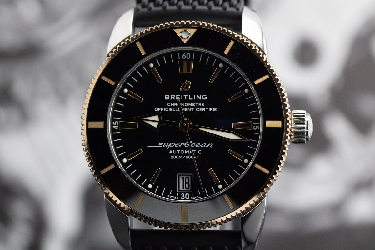 Breitling Superocean Heritage II B20 Automatic 42 UB2010 Black Dial Two-Tone