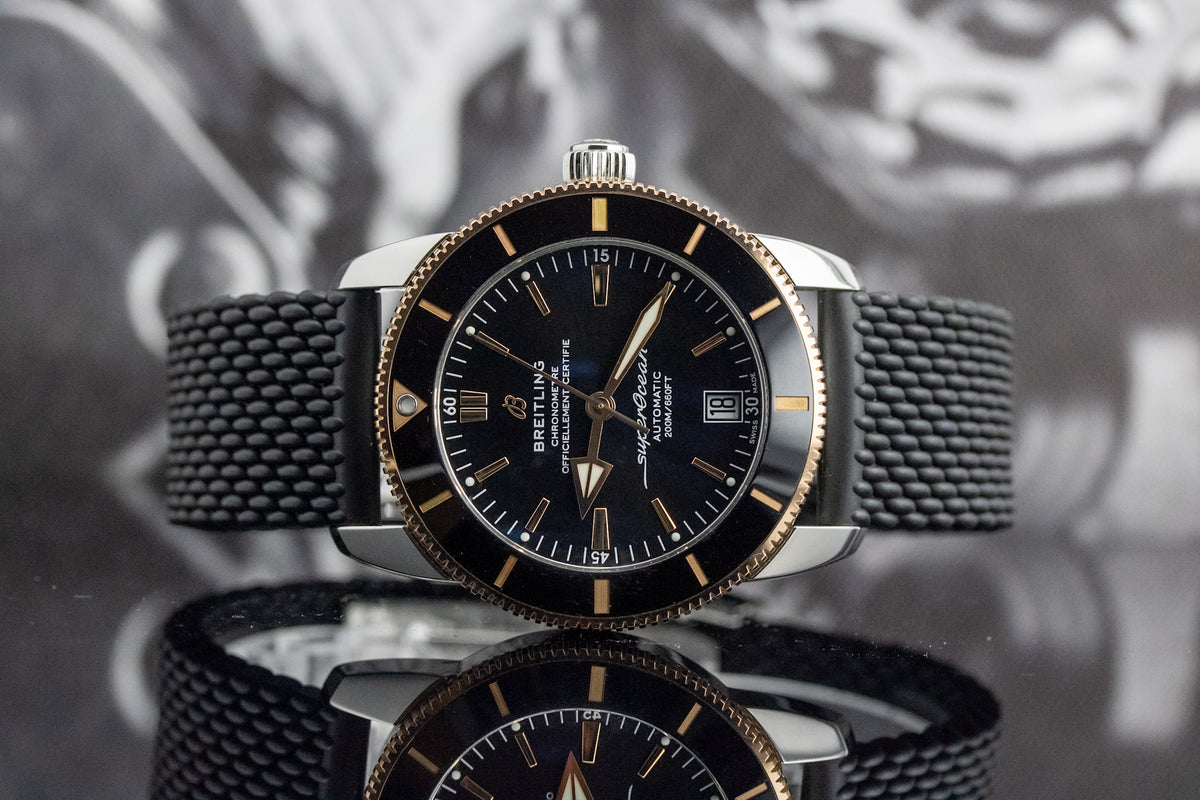 Breitling Superocean Heritage II B20 Automatic 42 UB2010 Black Dial Two-Tone