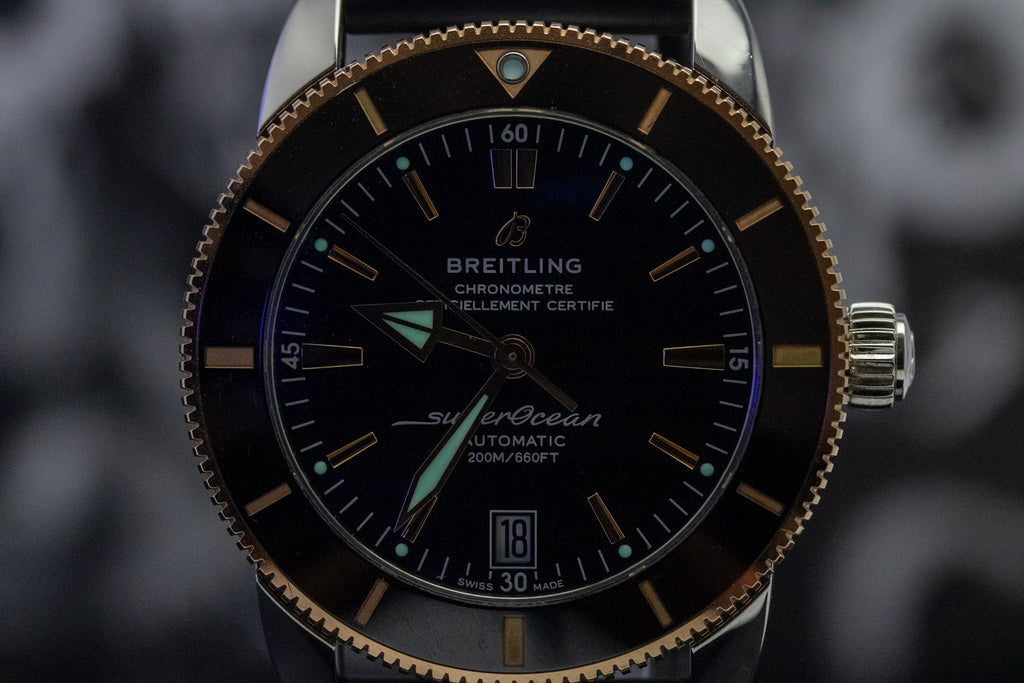 Breitling Superocean Heritage II B20 Automatic 42 UB2010 Black Dial Two-Tone