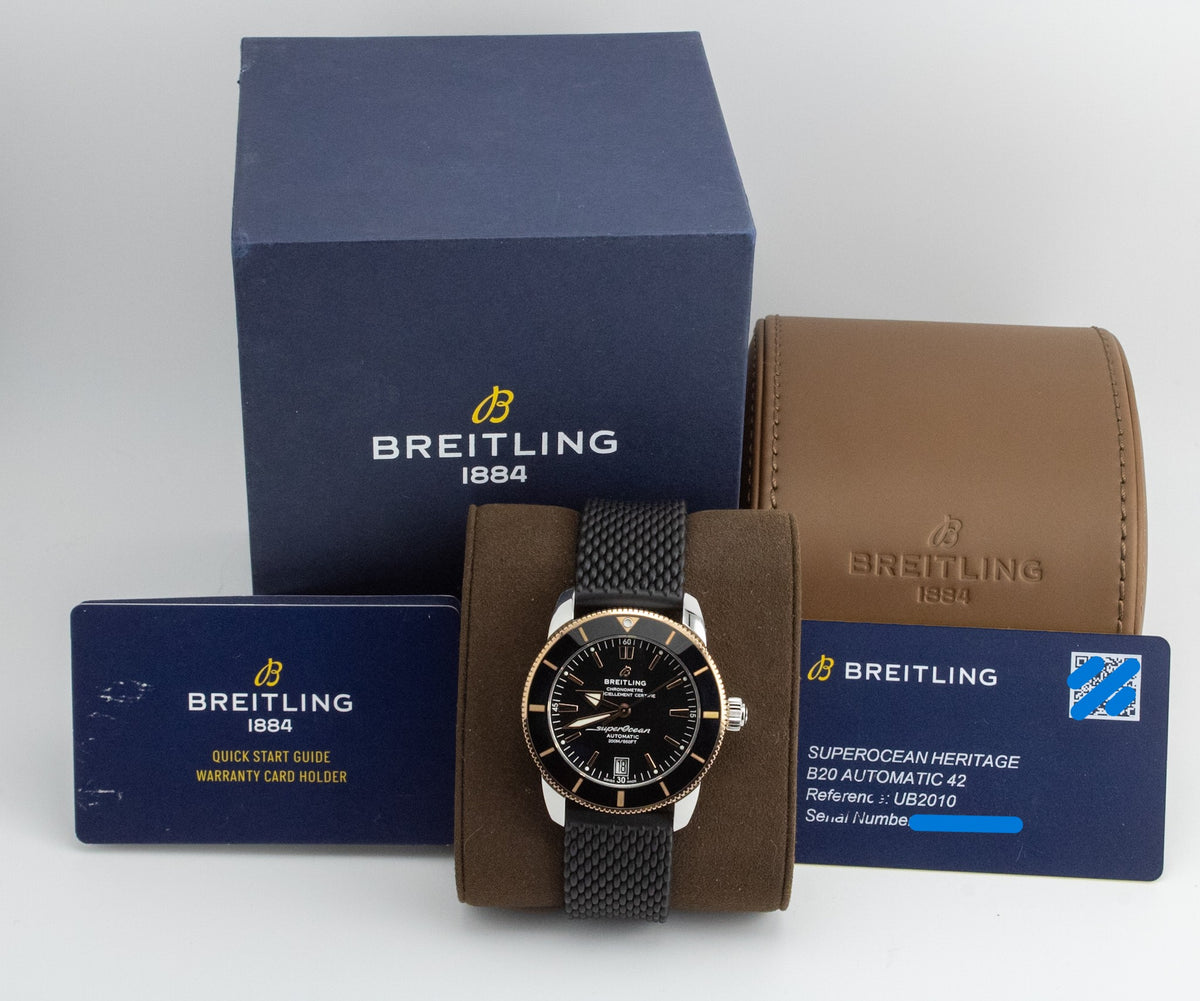 Breitling Superocean Heritage II B20 Automatic 42 UB2010 Black Dial Two-Tone
