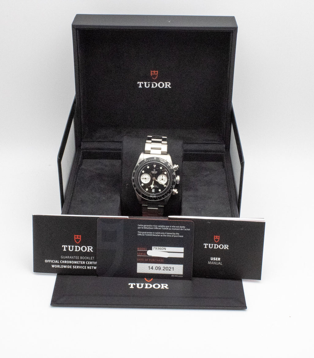 Tudor Black Bay Chronograph 79360N Reverse Panda 41mm 3-Link Bracelet