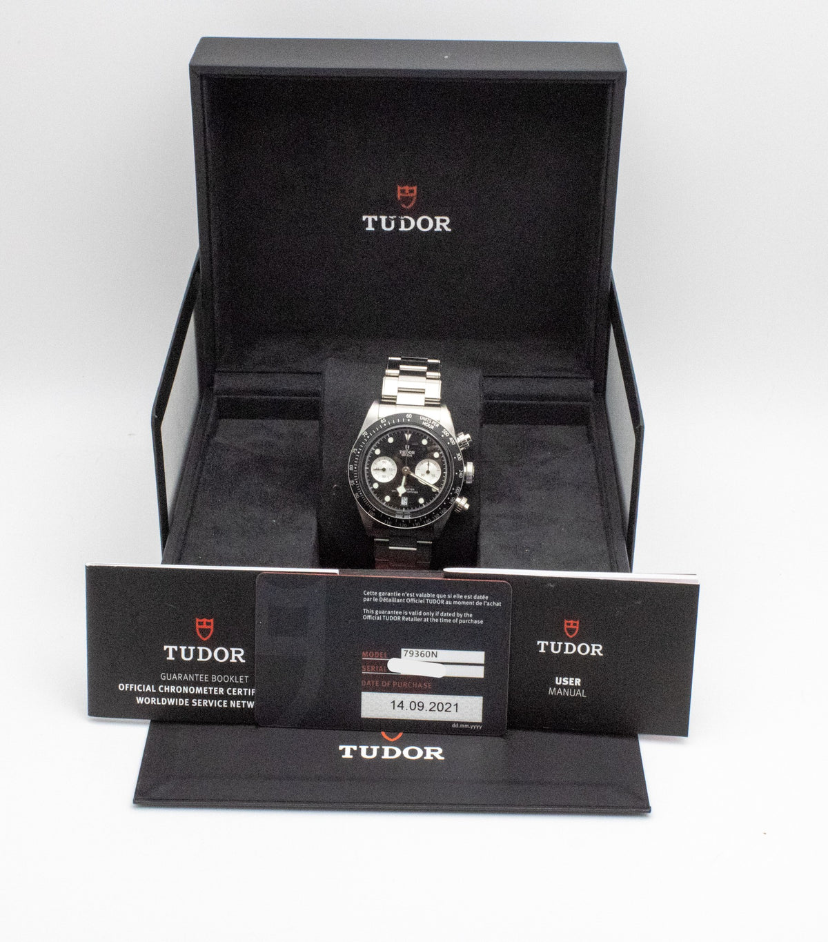 Tudor Black Bay Chronograph 79360N Reverse Panda 41mm 3-Link Bracelet