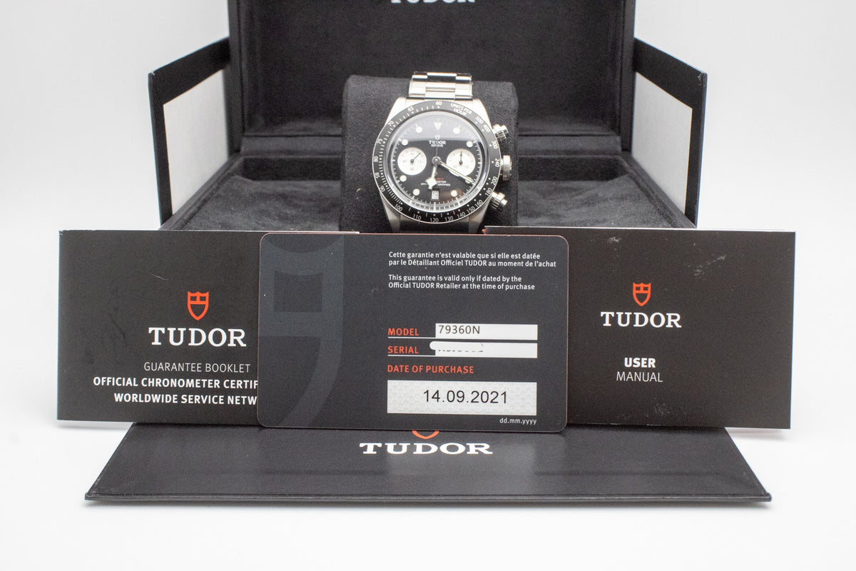 Tudor Black Bay Chronograph 79360N Reverse Panda 41mm 3-Link Bracelet