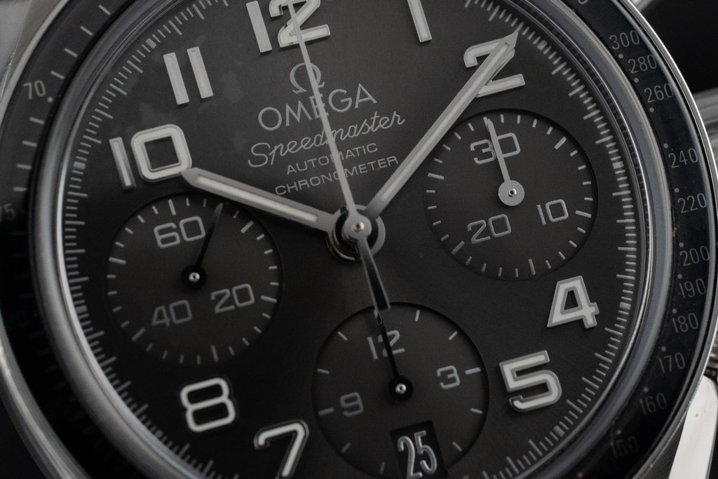 Omega Speedmaster Date 38 324.30.38.40.06.001 Grey Dial Automatic Chronograph Steel Bracelet