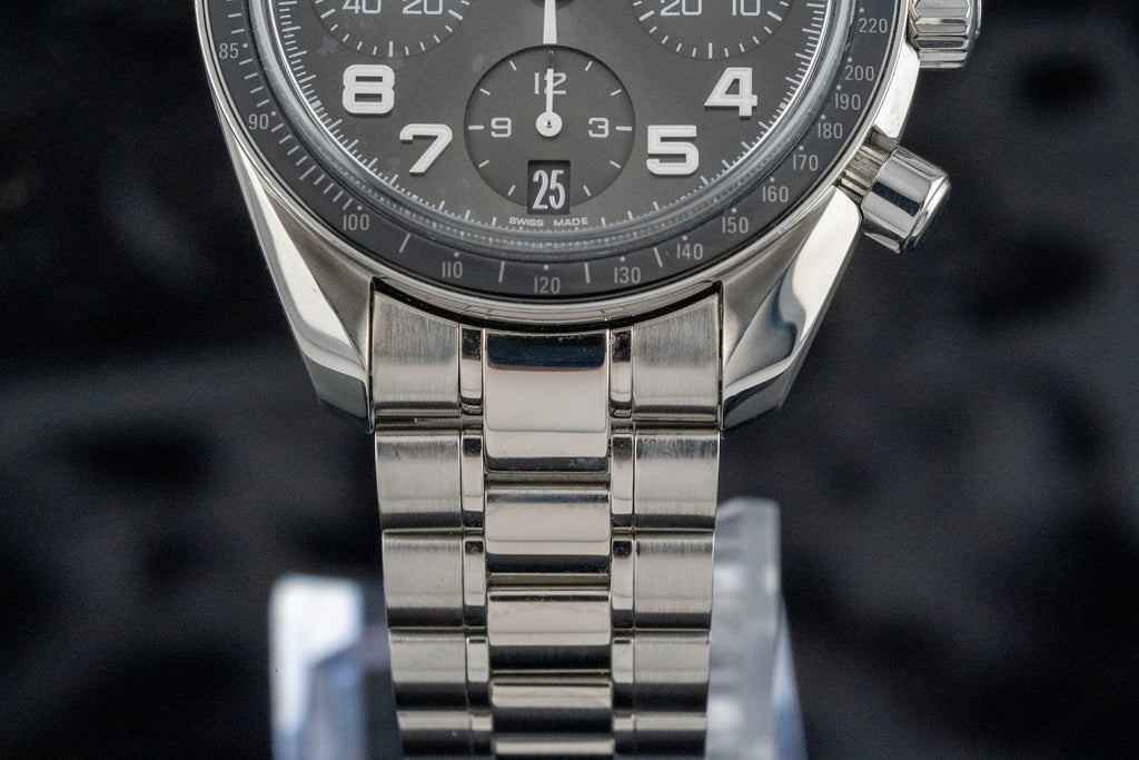 Omega Speedmaster Date 38 324.30.38.40.06.001 Grey Dial Automatic Chronograph Steel Bracelet