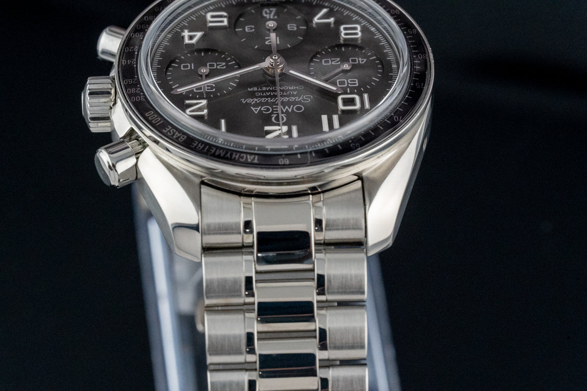 Omega Speedmaster Date 38 324.30.38.40.06.001 Grey Dial Automatic Chronograph Steel Bracelet