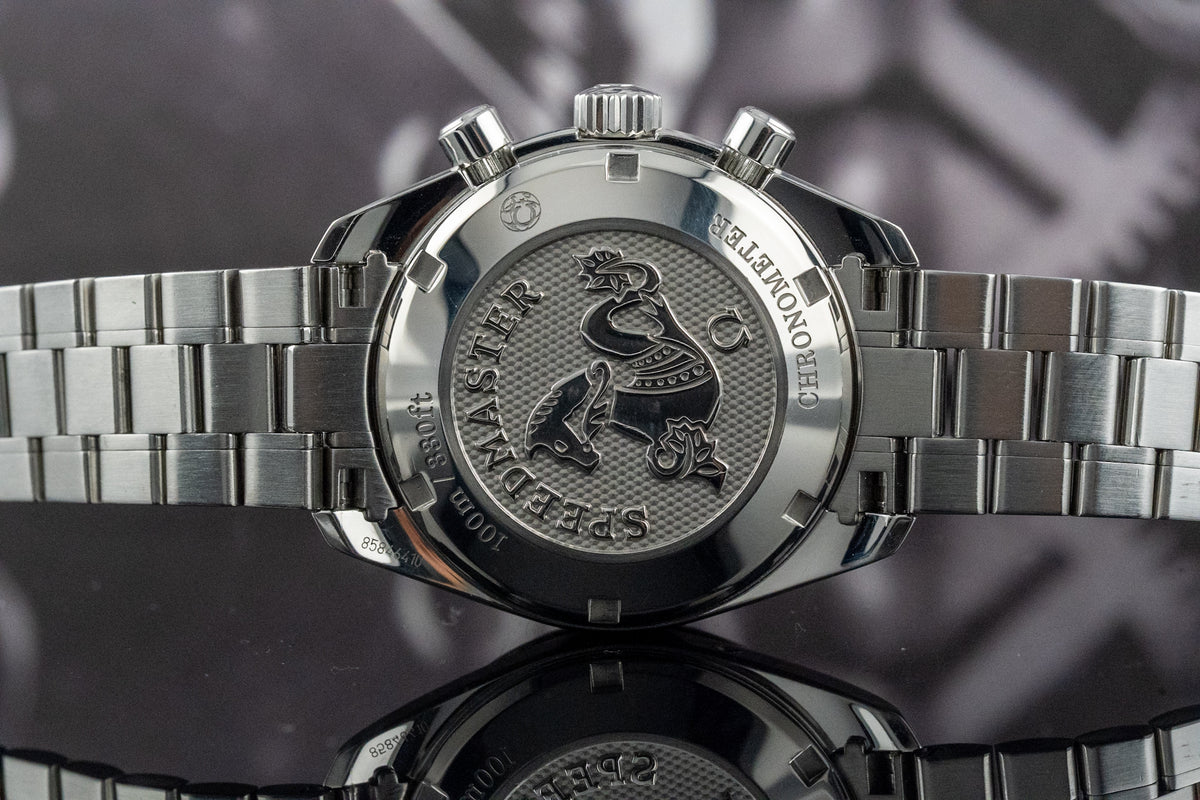 Omega Speedmaster Date 38 324.30.38.40.06.001 Grey Dial Automatic Chronograph Steel Bracelet