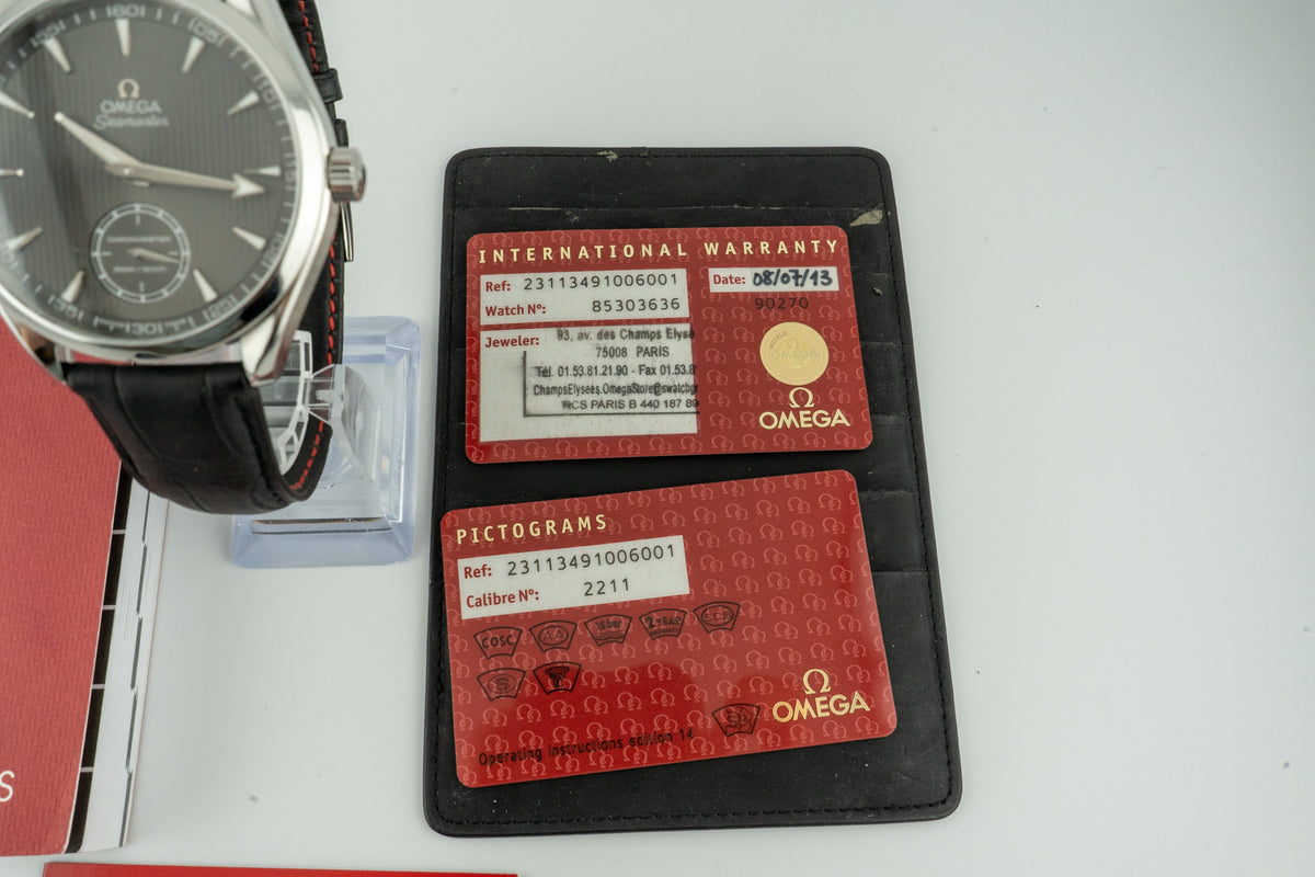 2013 Omega Seamaster Aqua Terra XXL 231.13.49.10.06.001 Grey Dial 49.2mm Manual Wind