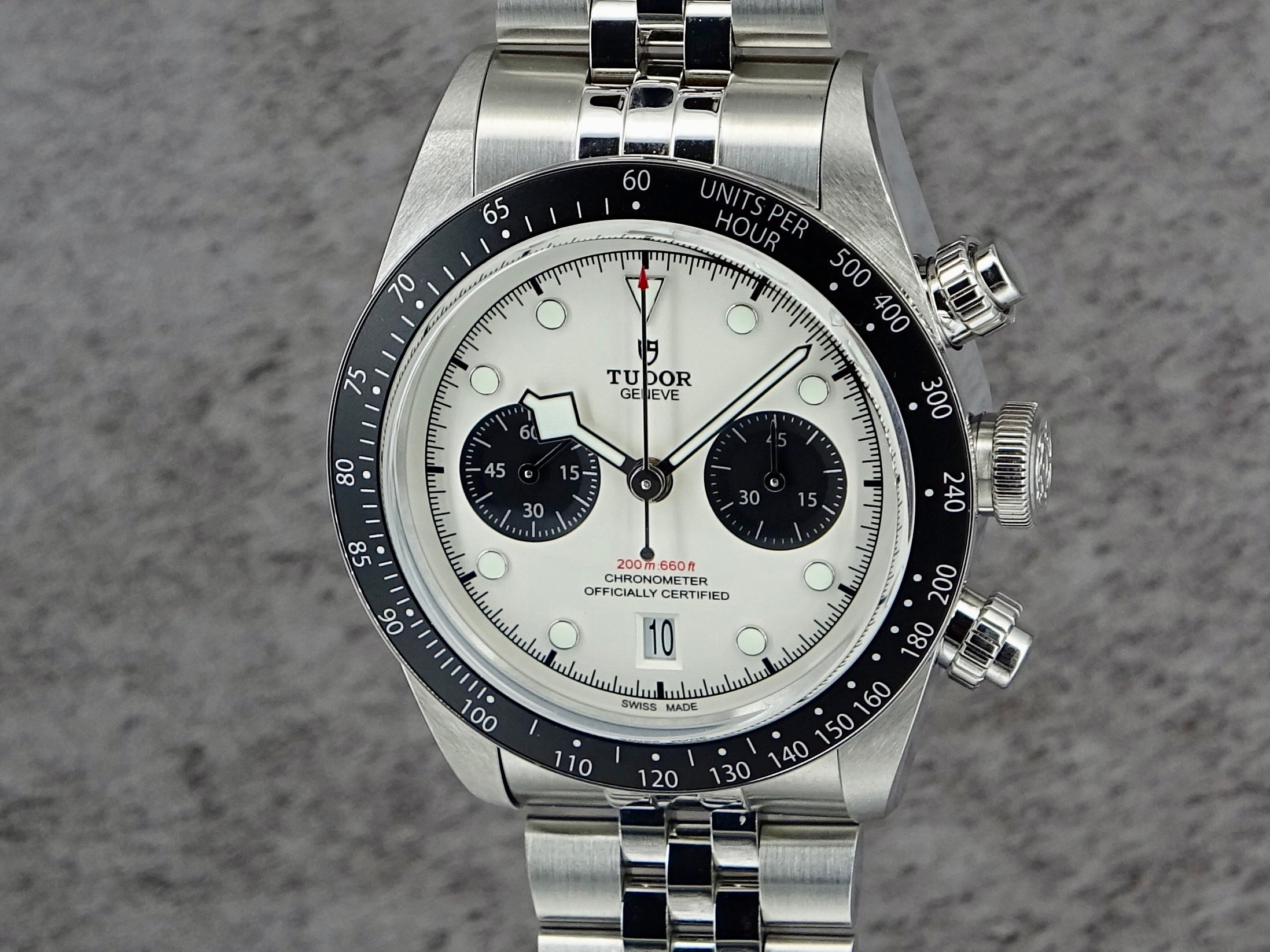 2023 Tudor Black Bay Chronograph 79360N White Dial – 5-Link T-Fit Bracelet – Full Set