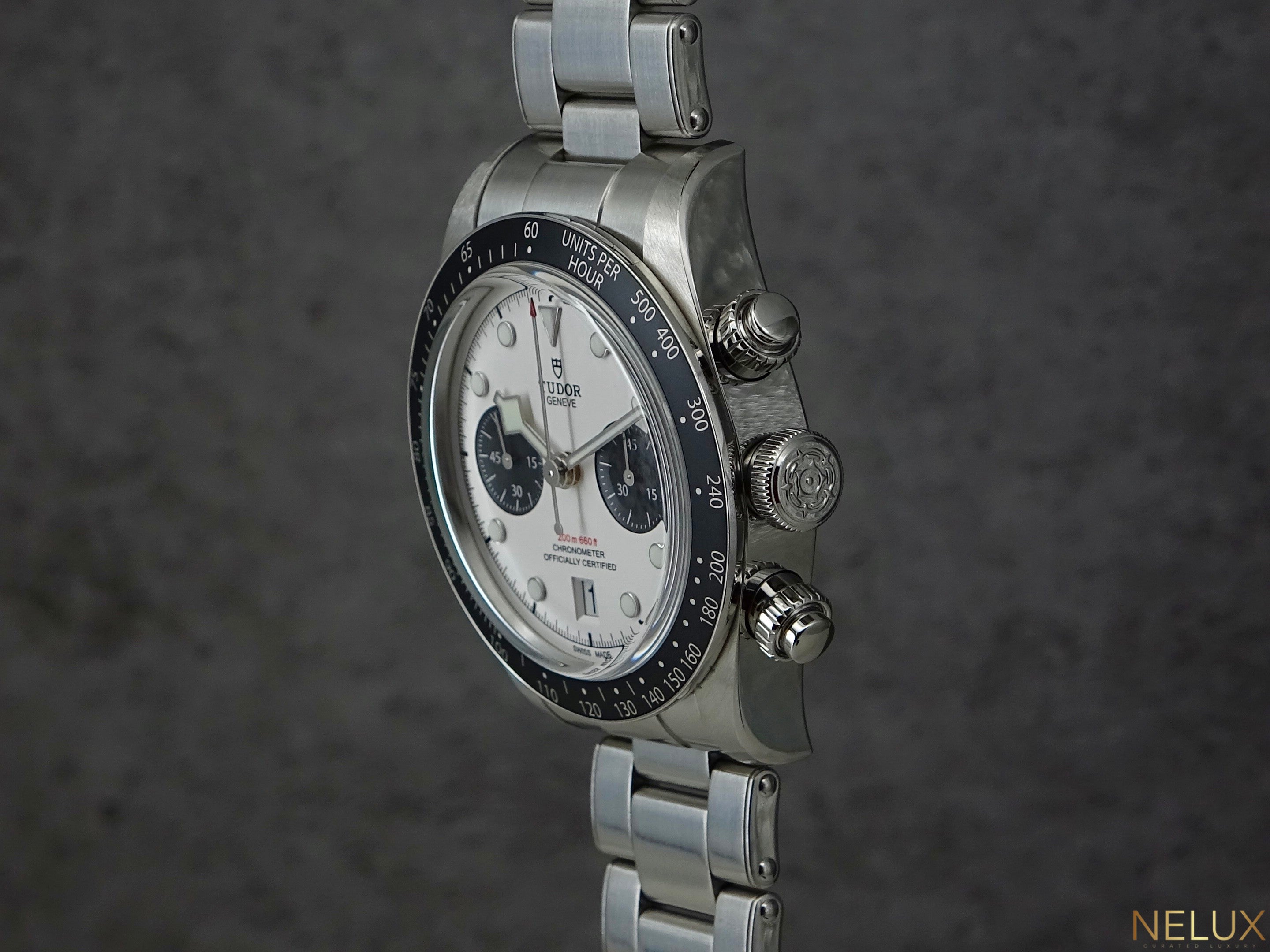 Tudor Black Bay Chronograph 79360N – White Dial “Panda” + OEM Tudor Rubber Strap