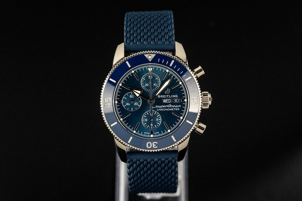 Breitling SuperOcean Heritage Chronograph 44 A13313 Blue Dial Rubber Full Set