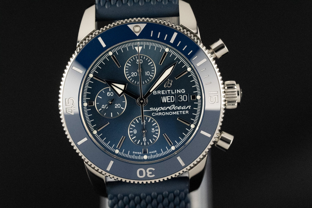 Breitling SuperOcean Heritage Chronograph 44 A13313 Blue Dial Rubber Full Set