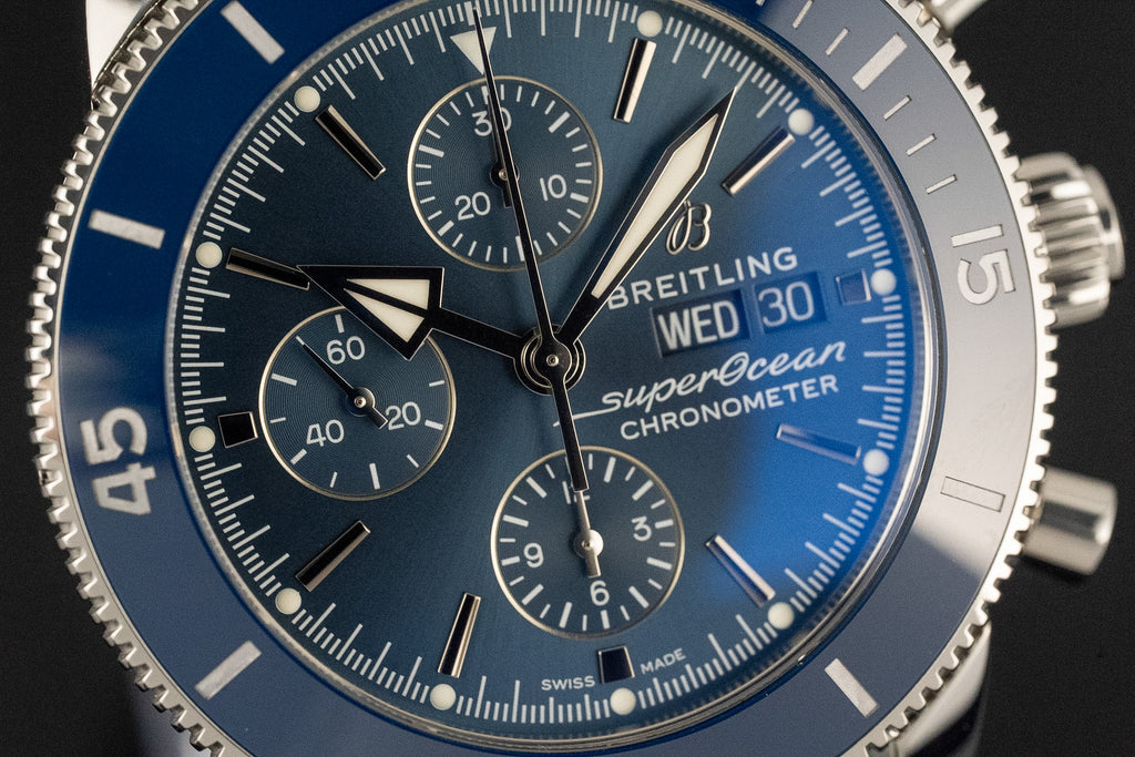 Breitling SuperOcean Heritage Chronograph 44 A13313 Blue Dial Rubber Full Set