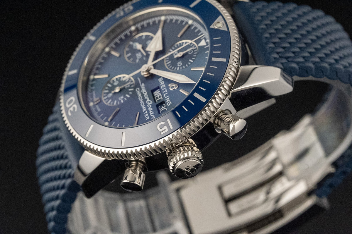 Breitling SuperOcean Heritage Chronograph 44 A13313 Blue Dial Rubber Full Set