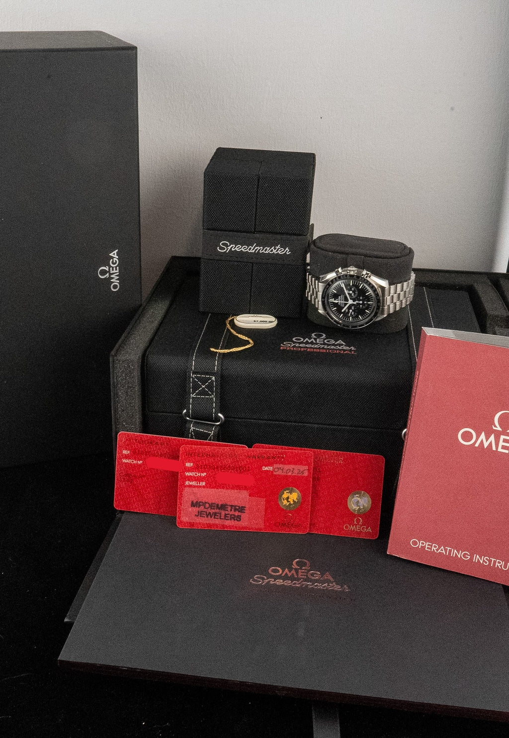 Omega Speedmaster Professional Moonwatch 310.30.42.50.01.001 Hesalite Full Set