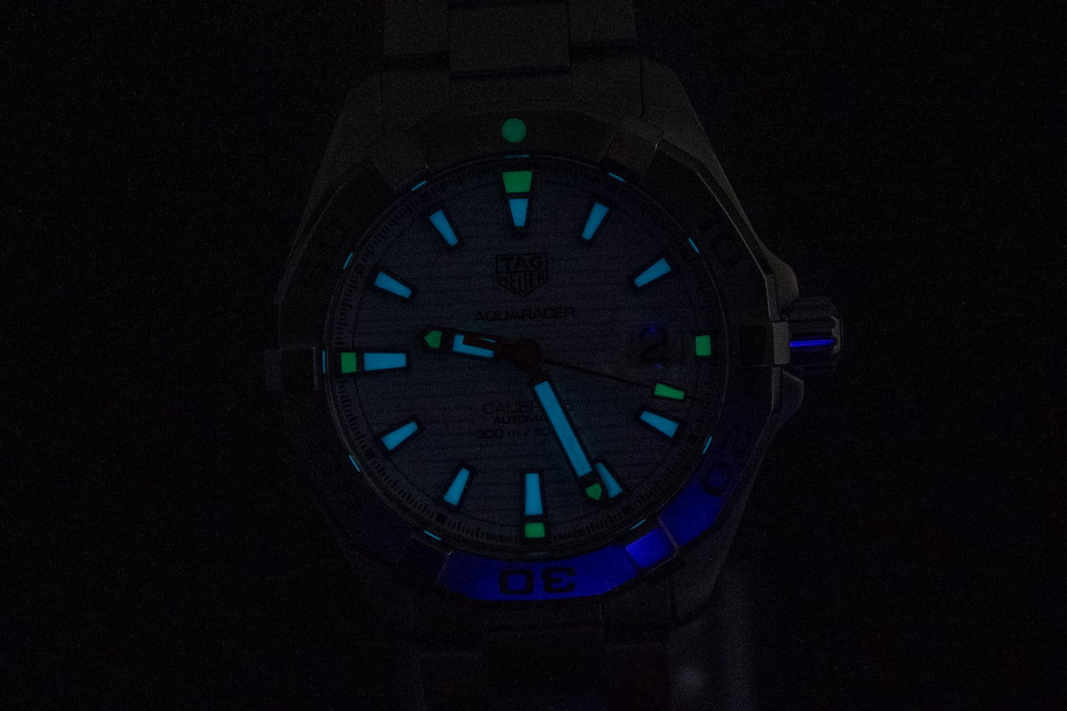 TAG Heuer Aquaracer WBD2111 White Dial Orange Seconds Automatic Full Set