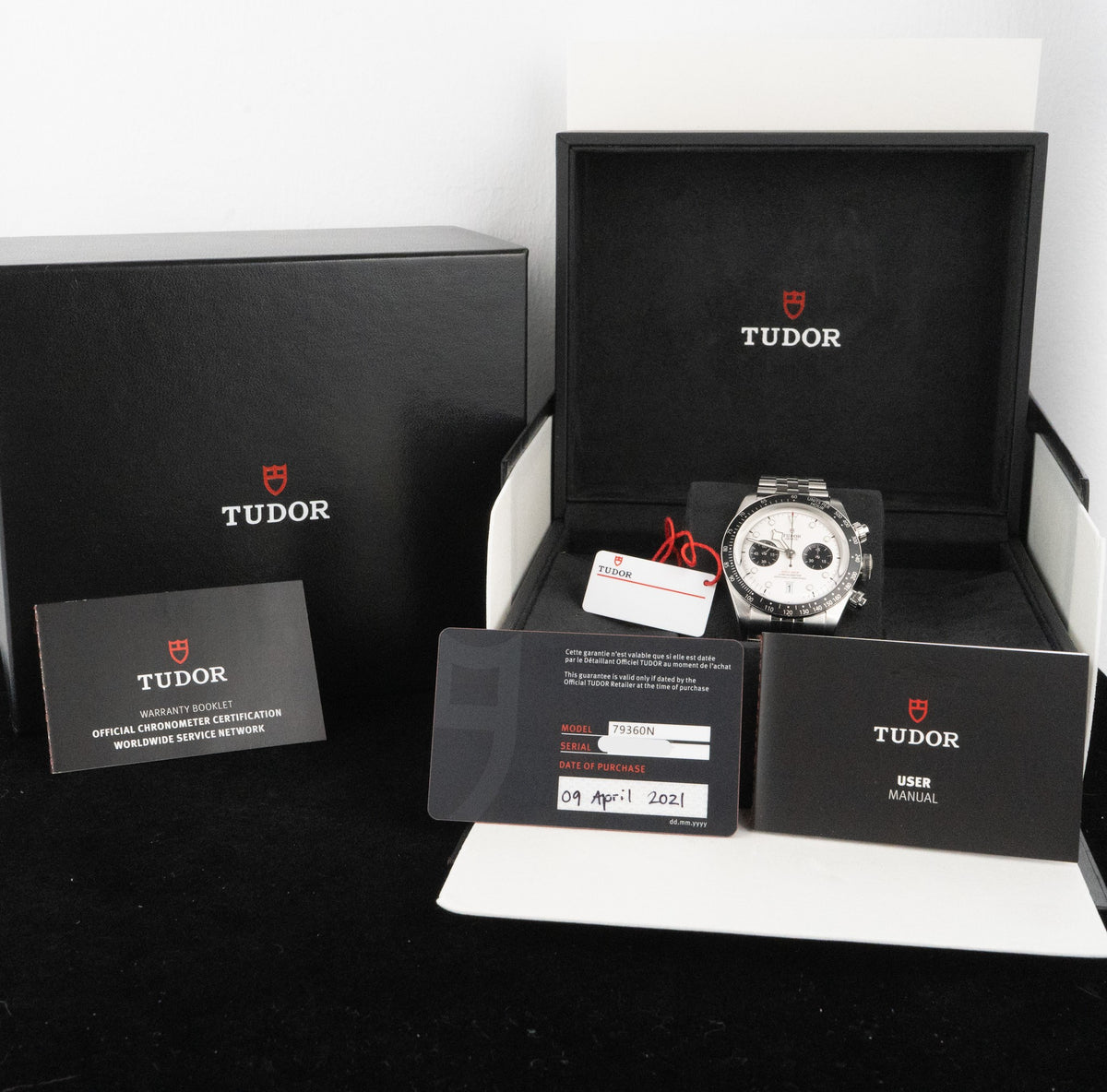 Tudor Black Bay Chrono 79360N Panda OEM 5-Link T-Fit Bracelet Full Set