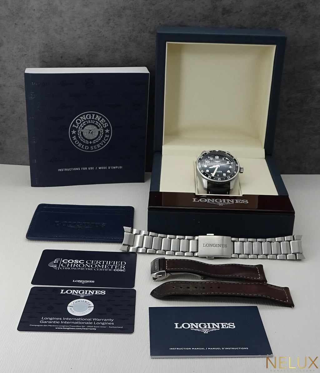 [WTS] 2022 Longines Spirit Zulu Time – 42mm – Ref. L3.812.4.53.2 – Full Set + Extra Strap + Bracelet