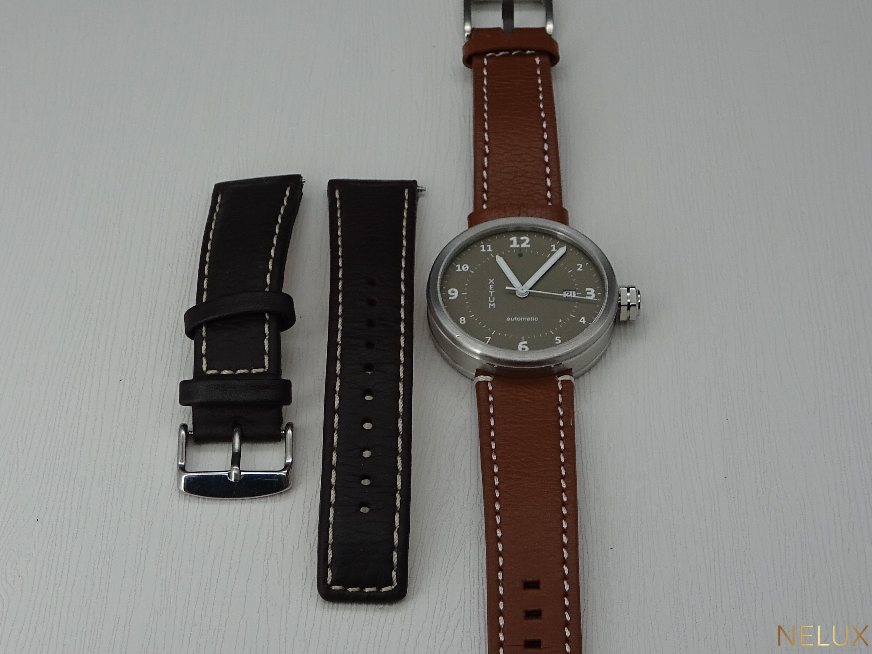 Xetum Stinson Brown B4FEDTNBROWN – Watch Only + Extra Strap – Excellent Condition