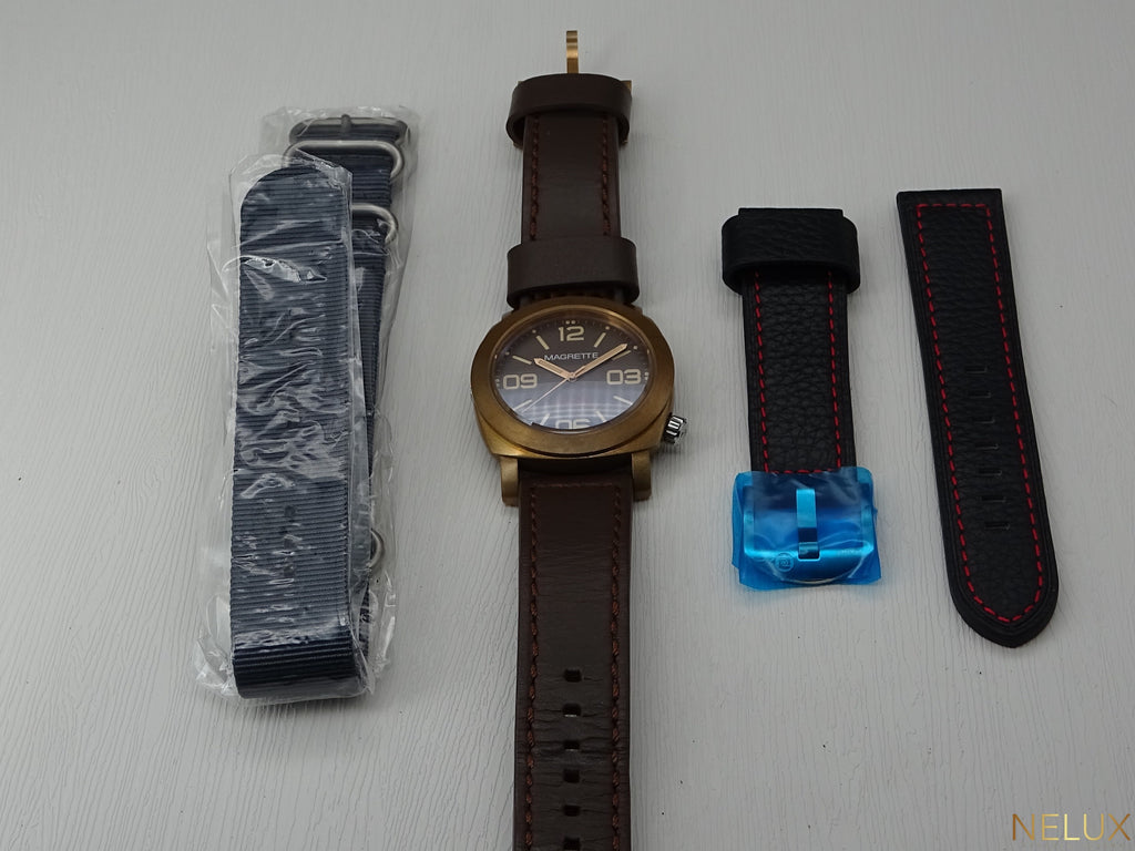 Magrette Vantage Bronze – Full Set – Unworn NATO & Black Strap