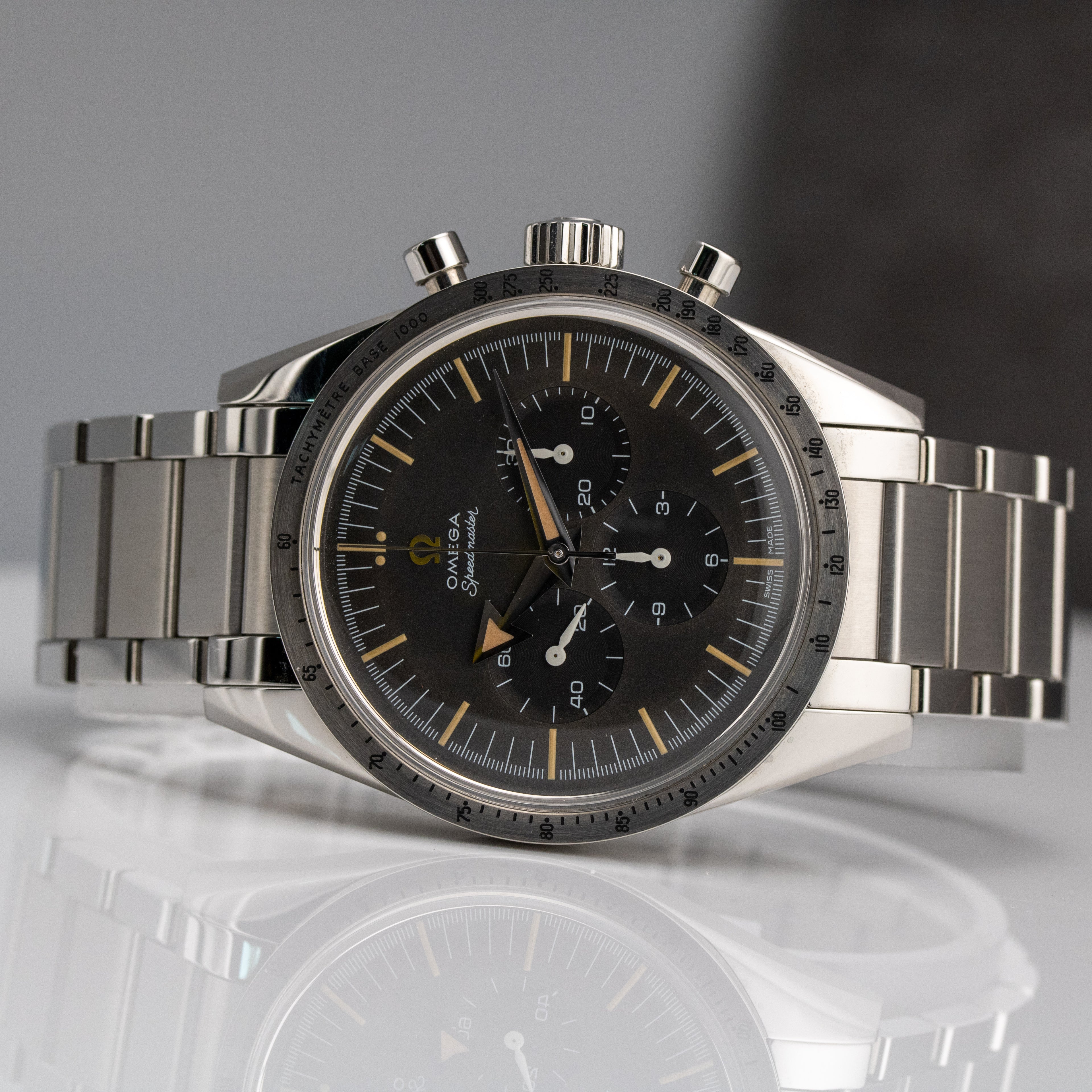 Omega Speedmaster '57 Trilogy LE Gray Dial on Stainless Steel 311.10.39.30.01.001 Complete 2017
