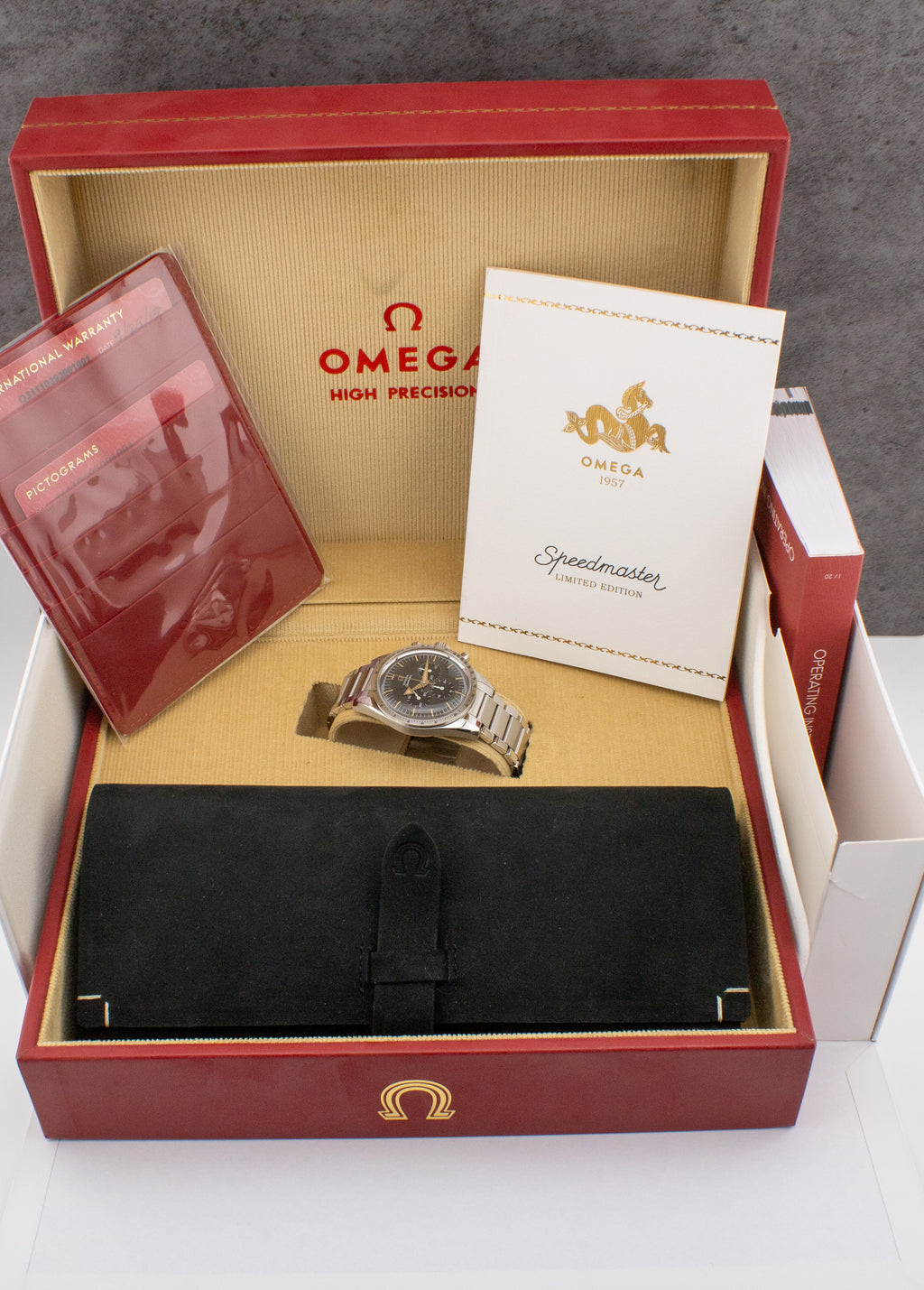 Omega Speedmaster '57 Trilogy LE Gray Dial on Stainless Steel 311.10.39.30.01.001 Complete 2017