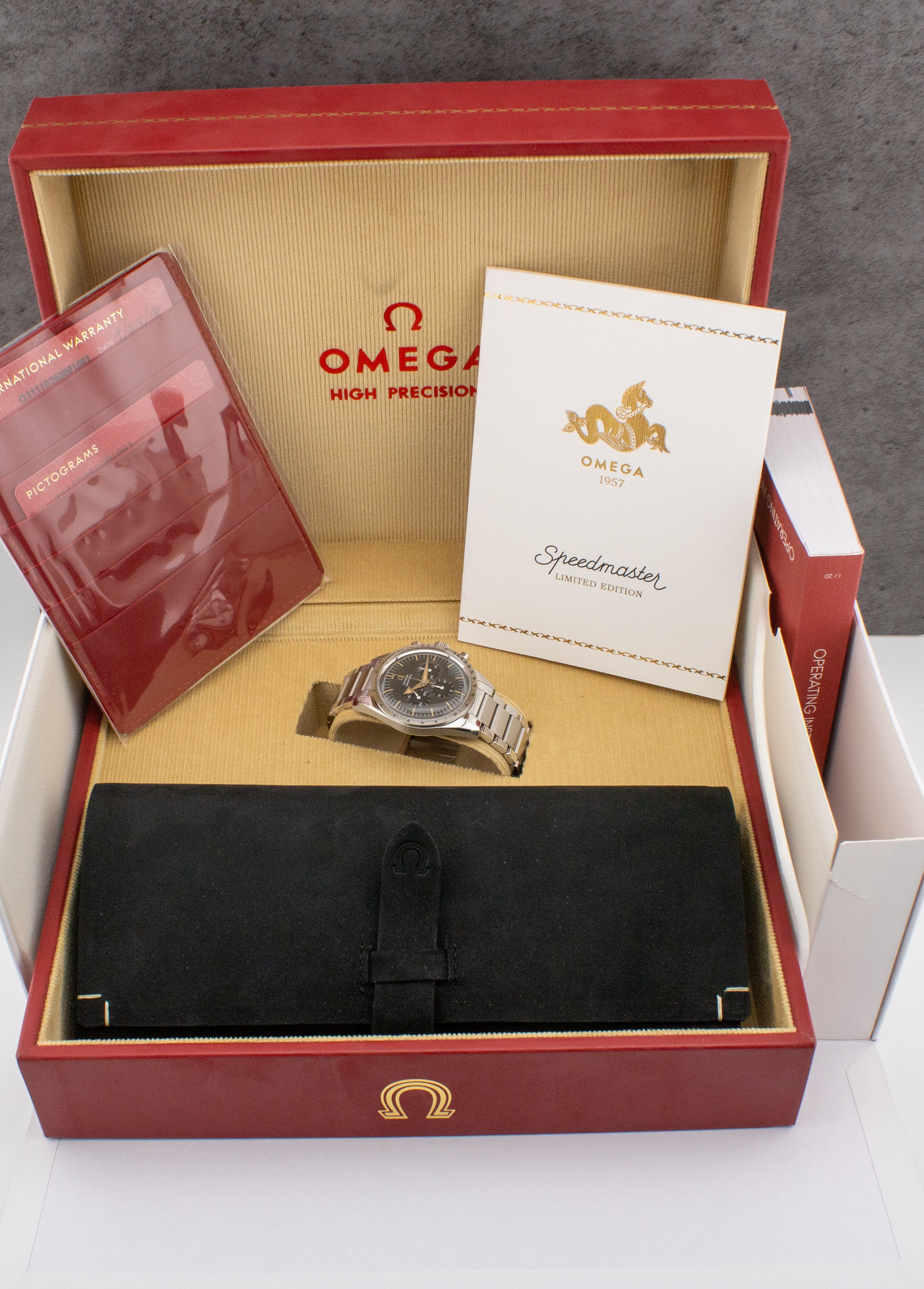 Omega Speedmaster '57 Trilogy LE Gray Dial on Stainless Steel 311.10.39.30.01.001 Complete 2017