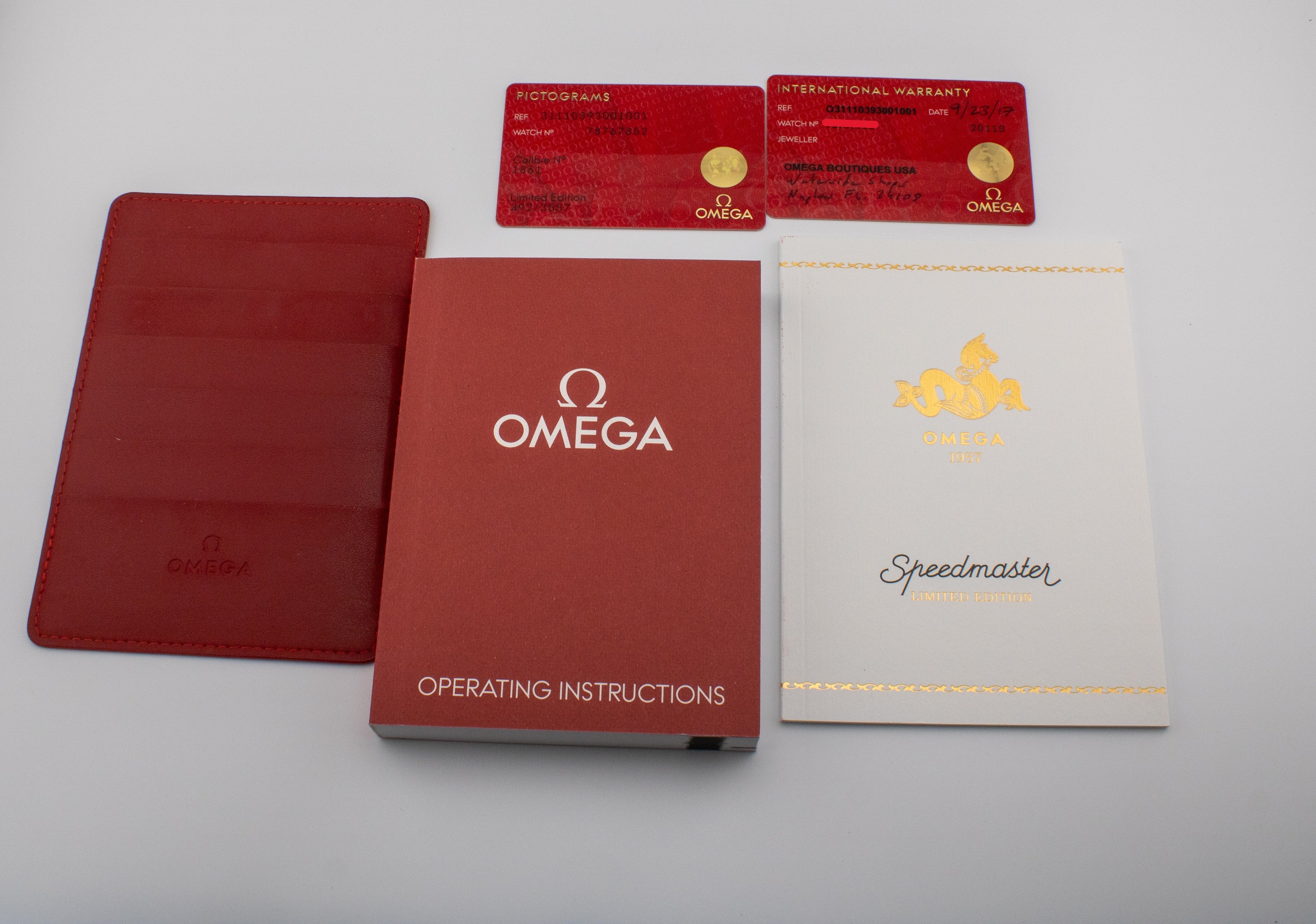 Omega Speedmaster '57 Trilogy LE Gray Dial on Stainless Steel 311.10.39.30.01.001 Complete 2017