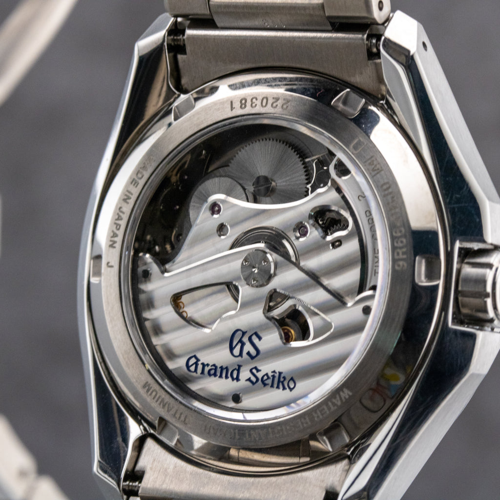 Grand Seiko Evolution 9 Spring Drive GMT Black Dial on Titanium SBGE283 Complete 2022