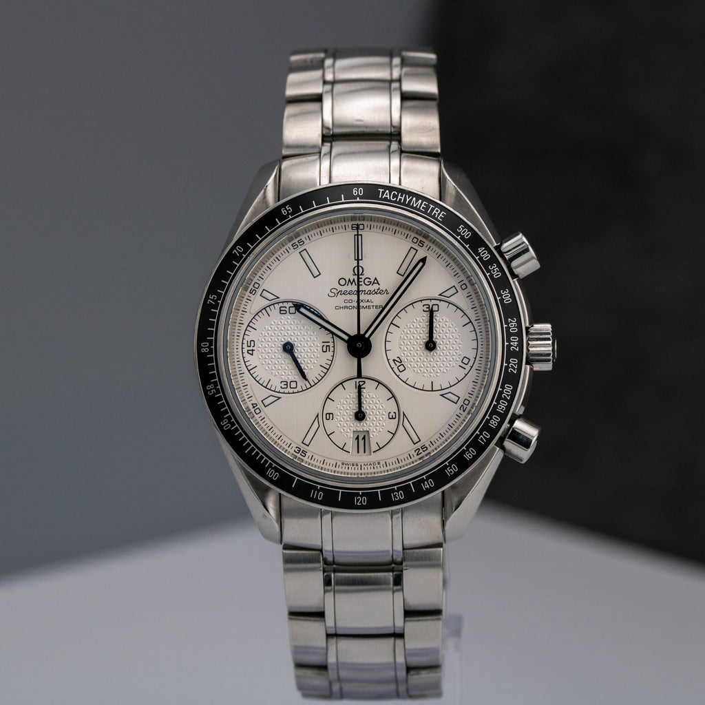 Omega Speedmaster Racing White Dial on Steel 326.30.40.50.02.001 Complete Open Date