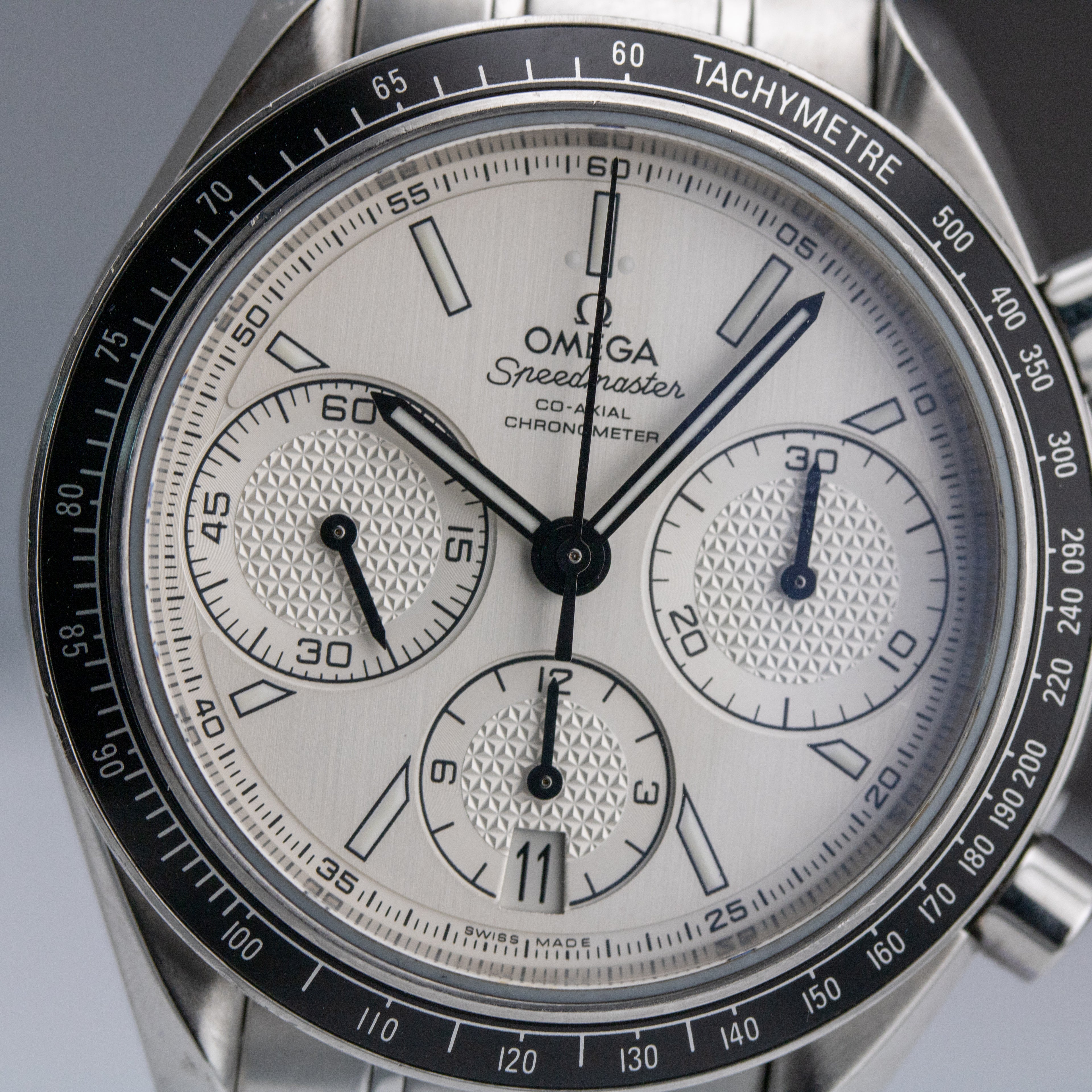 Omega Speedmaster Racing White Dial on Steel 326.30.40.50.02.001 Complete Open Date