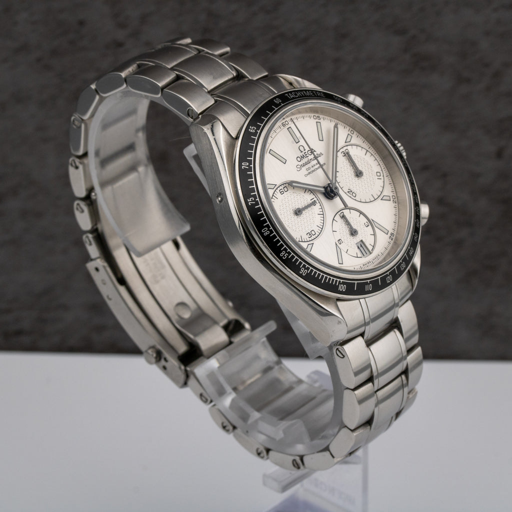 Omega Speedmaster Racing White Dial on Steel 326.30.40.50.02.001 Complete Open Date