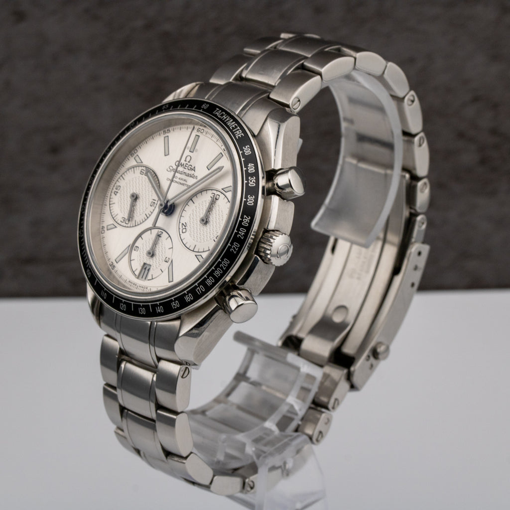 Omega Speedmaster Racing White Dial on Steel 326.30.40.50.02.001 Complete Open Date