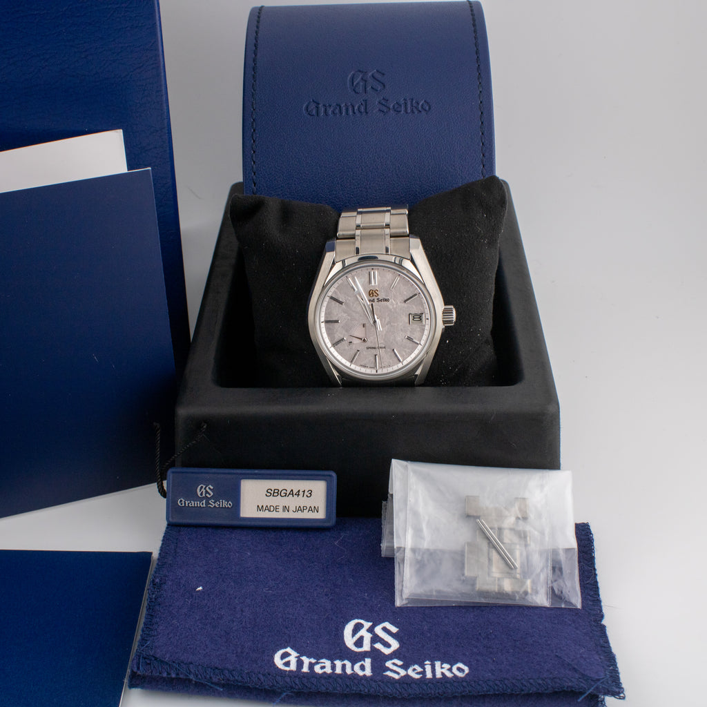 Grand Seiko Heritage Collection Blossom Shunbun Dial on Titanium sbga413 with Box