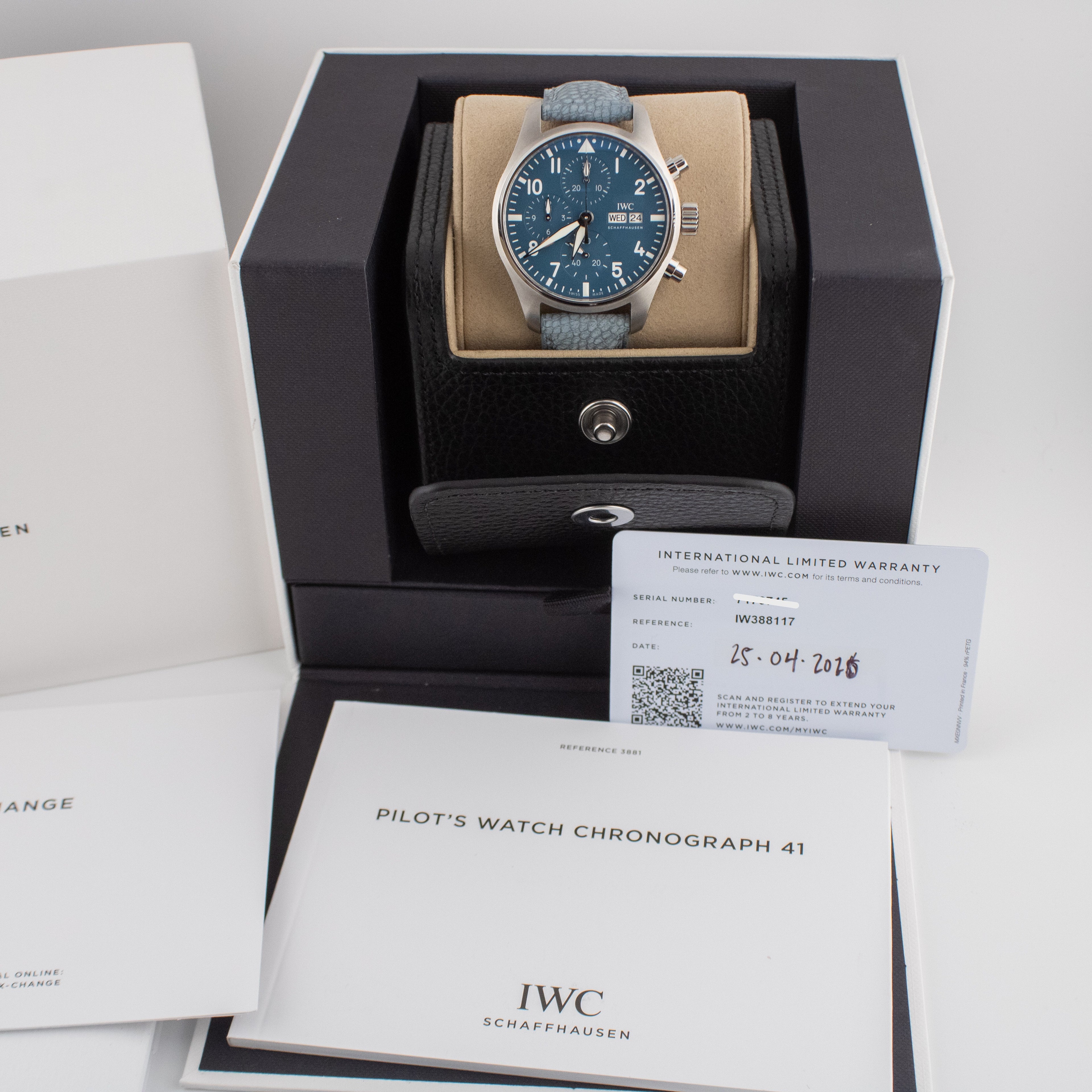 IWC Pilot's Watch Chronograph 41 Blue Dial on Rubber IW388117 Complete 2026