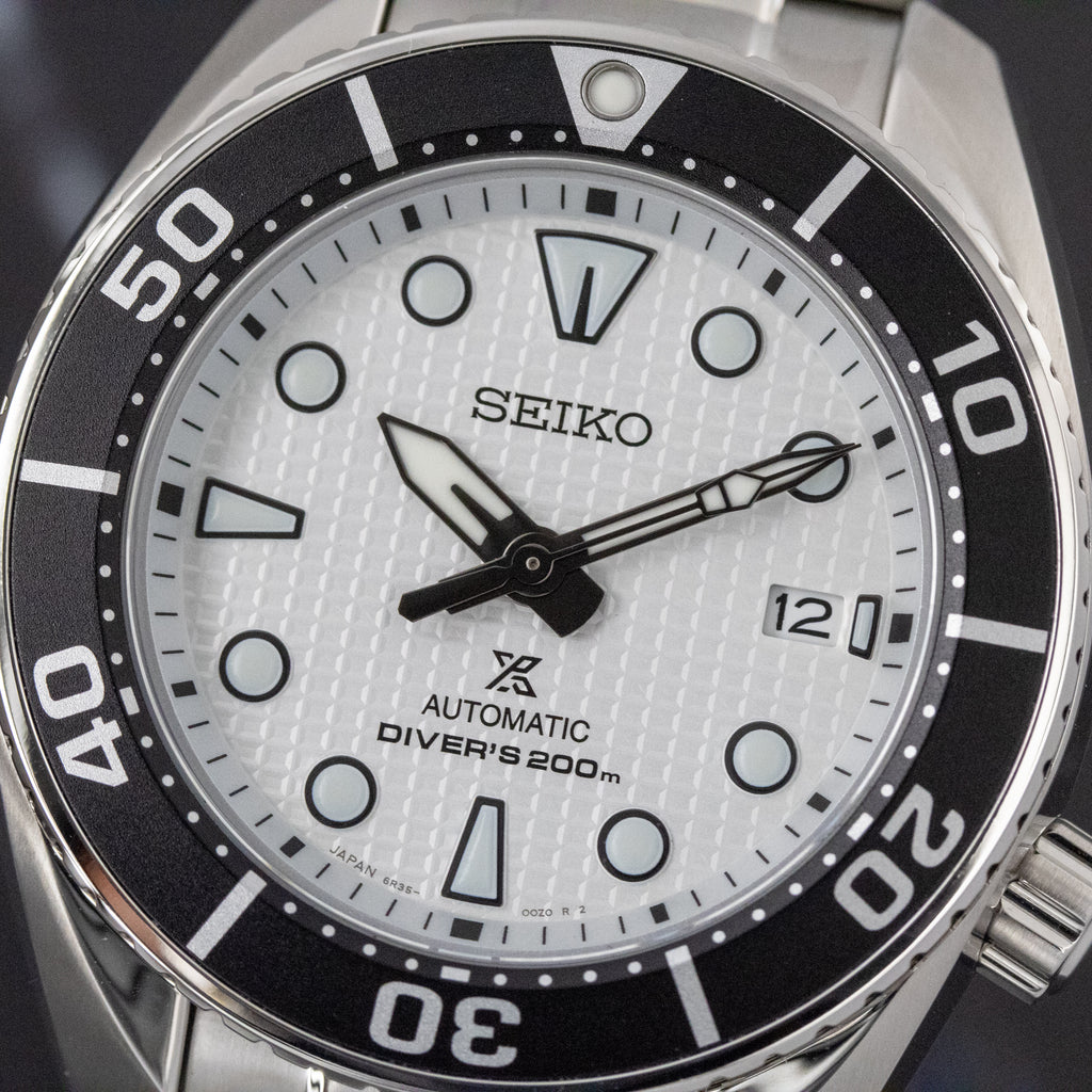 Seiko Prospex White Dial on Steel SPB427J1 Complete Open Date