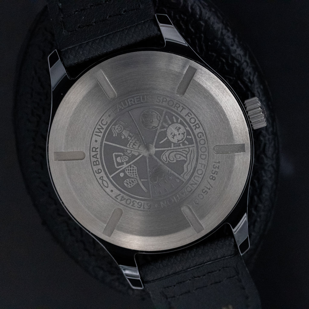 IWC Mark XVIII Laureus Sport for Good Blue Dial on Black Straps IW324703 Complete 2019