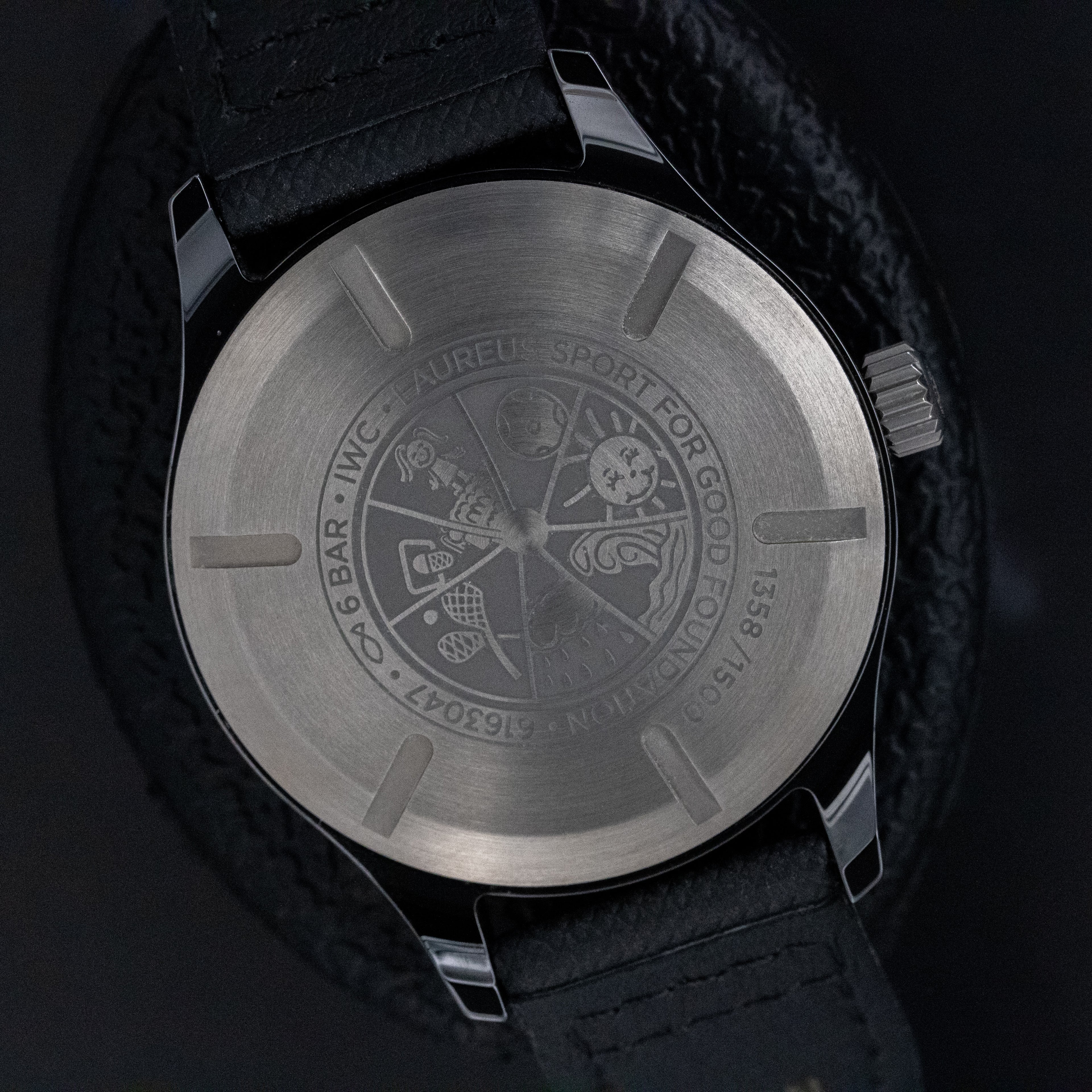 IWC Mark XVIII Laureus Sport for Good Blue Dial on Black Straps IW324703 Complete 2019