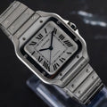 Cartier Santos de Cartier Medium Silver Dial on Bracelet WSSA0029 Complete 2021