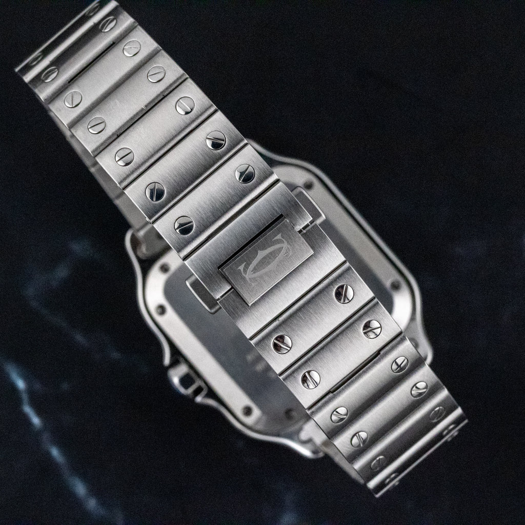 Cartier Santos de Cartier Medium Silver Dial on Bracelet WSSA0029 Complete 2021