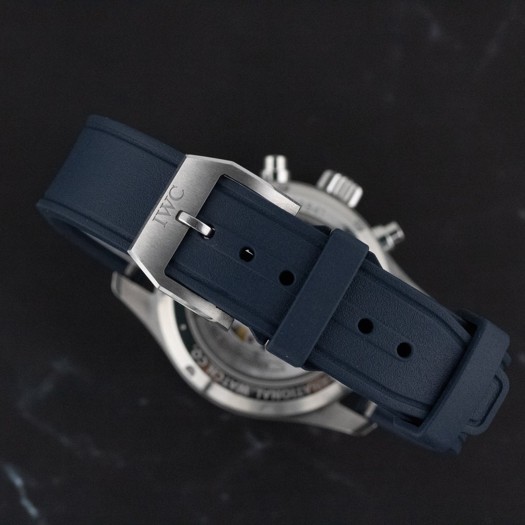 IWC Pilot's Watch Chronograph 41 Blue Dial on Rubber Strap IW388101