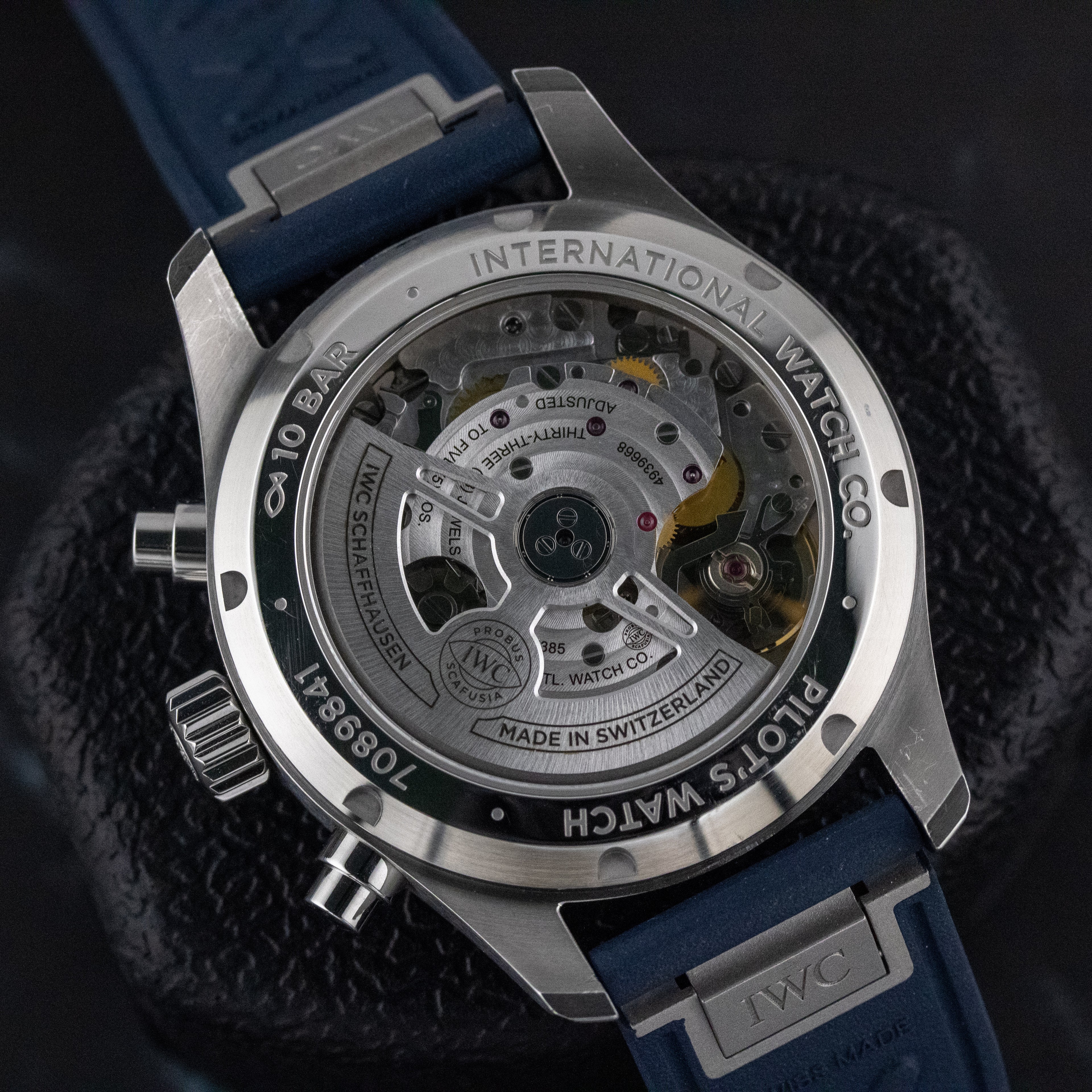 IWC Pilot's Watch Chronograph 41 Blue Dial on Rubber Strap IW388101