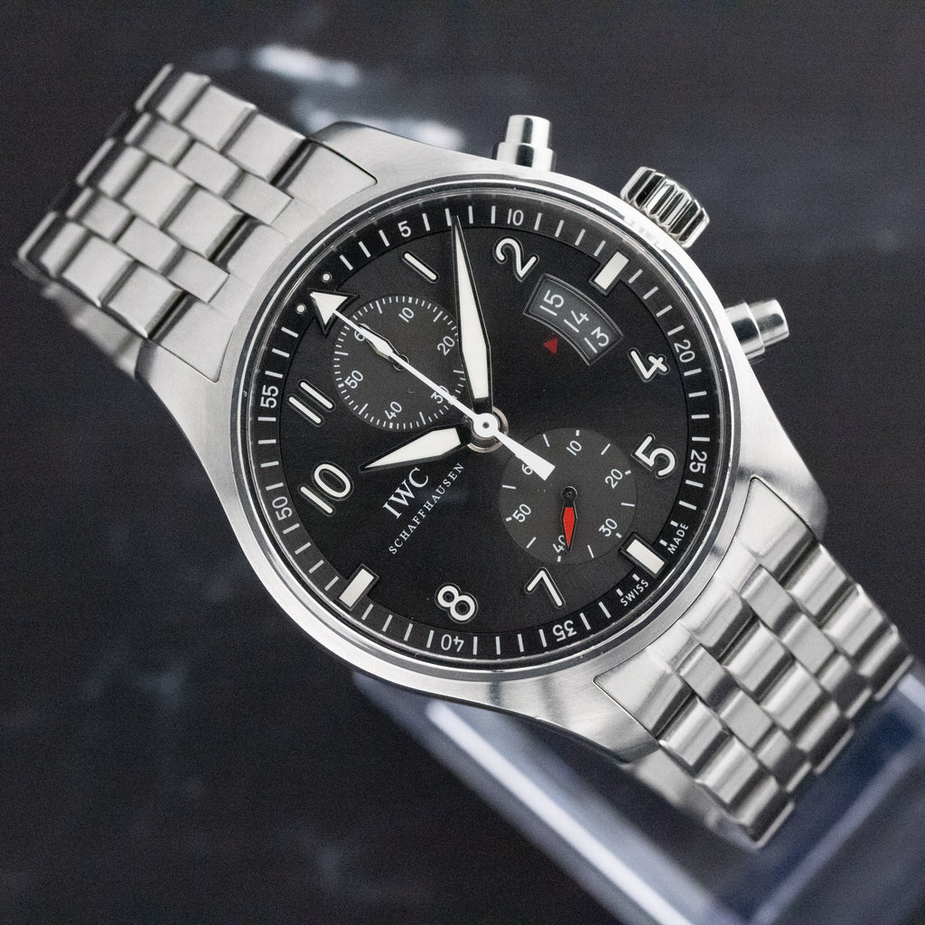 IWC Pilot's Watch Spitfire Chronograph Gray Dial on Bracelet IW387804