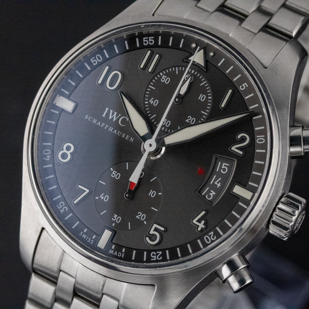 IWC Pilot's Watch Spitfire Chronograph Gray Dial on Bracelet IW387804