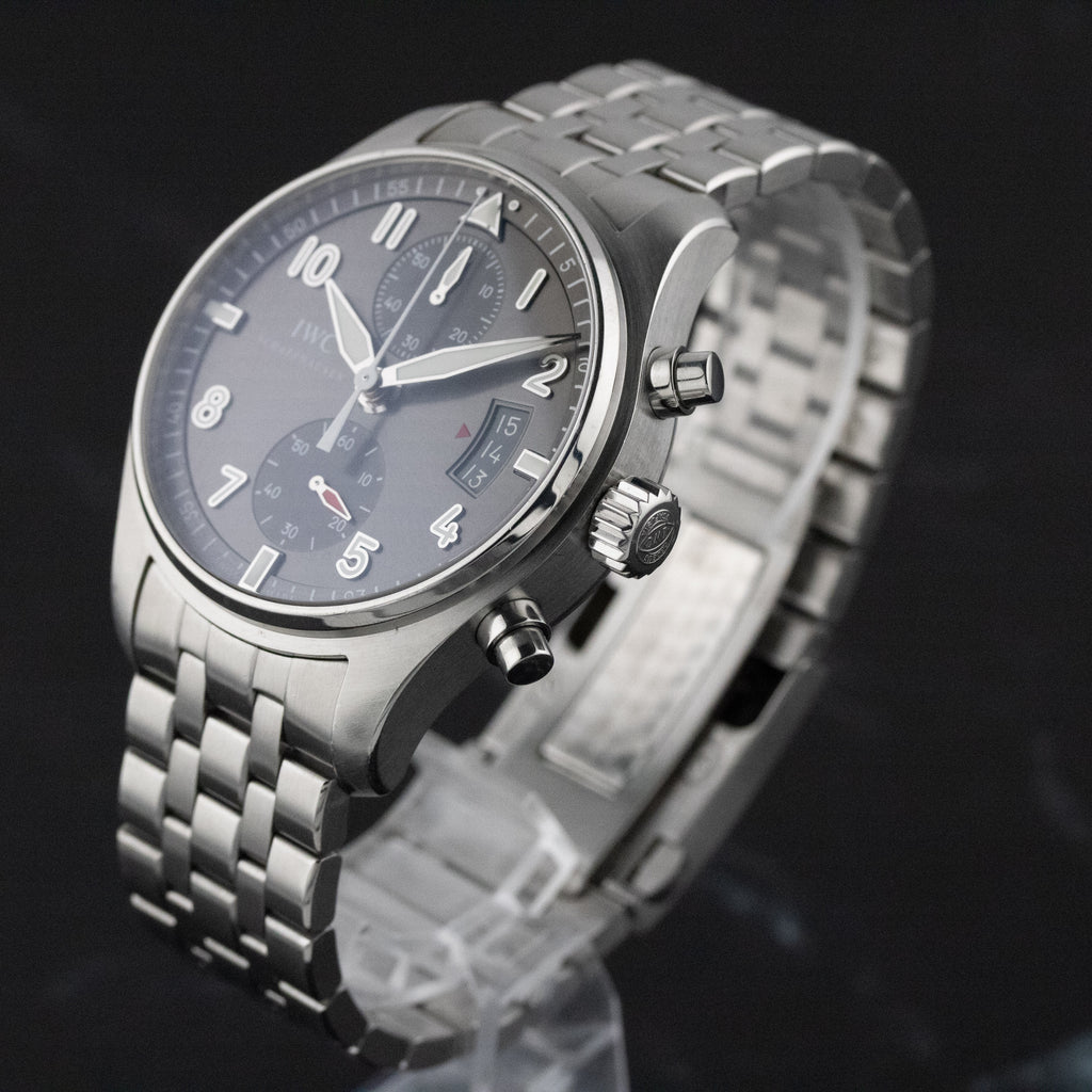 IWC Pilot's Watch Spitfire Chronograph Gray Dial on Bracelet IW387804