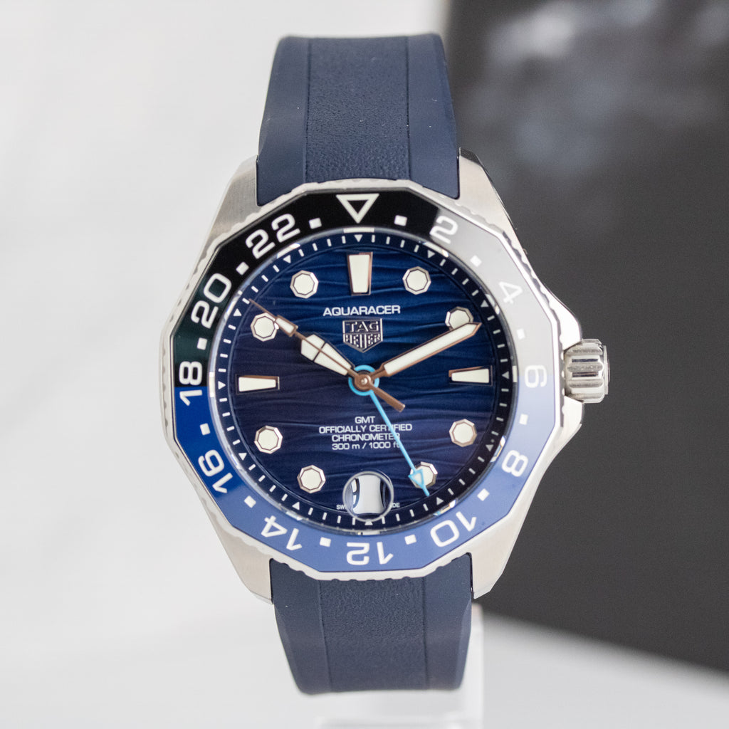Tag Heuer Aquaracer Professional 300 GMT Automatic GMT Blue Dial on Bracelet WBP5114.BA0013 2024