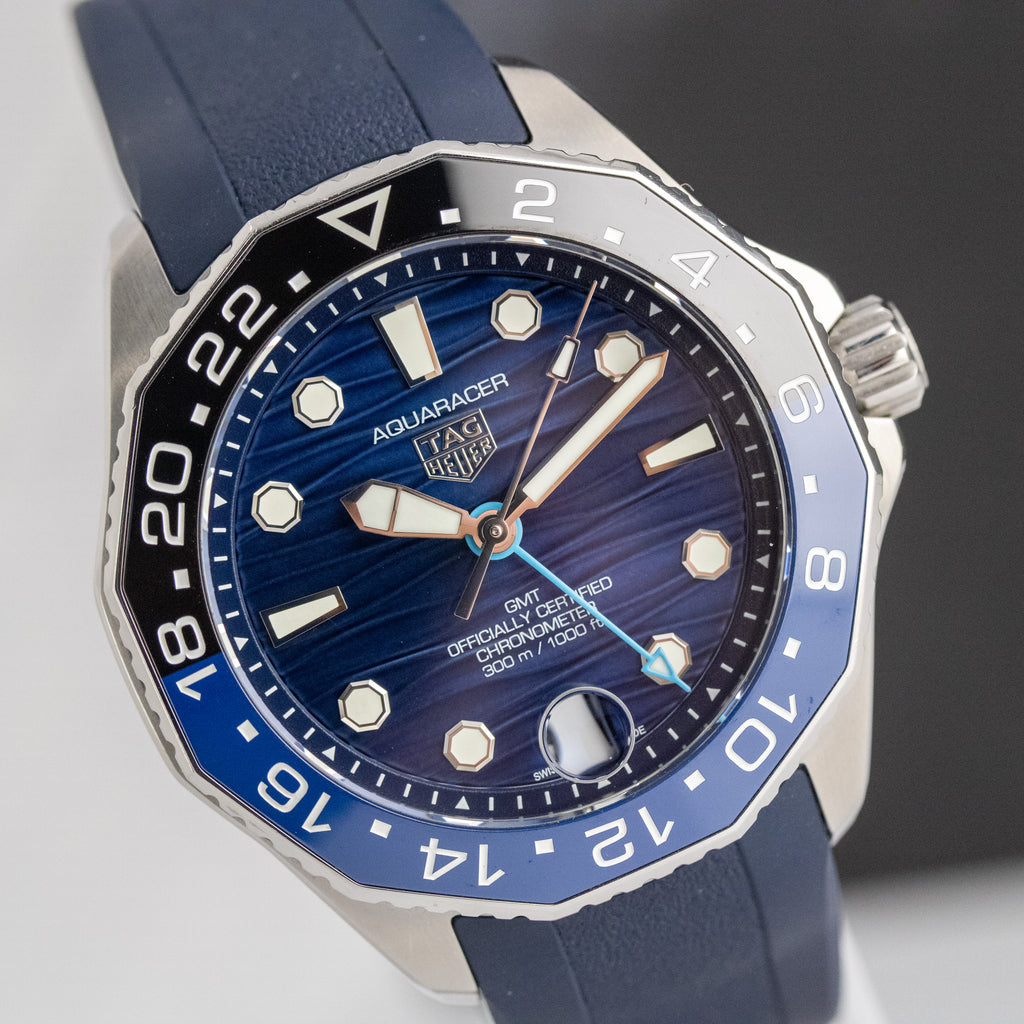 Tag Heuer Aquaracer Professional 300 GMT Automatic GMT Blue Dial on Bracelet WBP5114.BA0013 2024