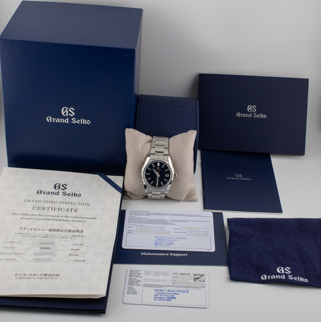 Grand Seiko Heritage Hi-Beat SBGH353 Blue Dial Full Set